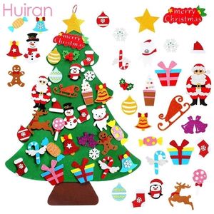DIY feltro de natal árvore de natal decoração para casa Navidad 2021 Presentes do ano novo para crianças cristmas ornamentos navidad natal decoração 201017
