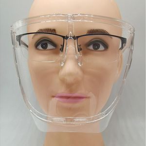 Transparent Direct Splash Protection Masks Protective Face Shield Återanvändbar klart skyddsglasögon Säkerhet Anti-dimma Förhindra stänk av droppar Glasögon Frammask HY0089