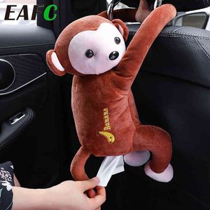 Creative Cartoon Monkey Home Office Car Wiszące Uchwyt Osłony Tissue Portable Pudełko