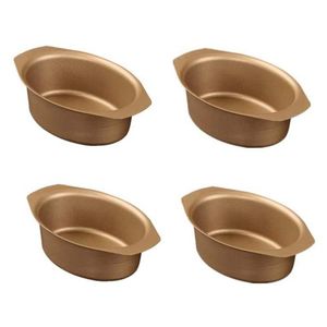 Baking Tools & Pastry 4PCS Oval Shape Non-Stick Tray Cake Moulds Bread Loaf Mold Cheese Tin Pan Kitchen Cooking Tool