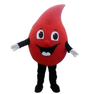 Performance Red Drop of blood Mascot Costume Halloween Christmas Fancy Party Cartoon Character Outfit Suit Adult Women Men Dress Carnival Unisex Adults