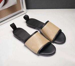 Designer-Fashion Women Sandals slides Summer Flat Sexy real leather platform sandal Flats Shoes Ladies Beach shoe