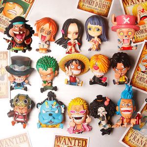 One Piece Janpanese Anime Toy Figure Monkey Luffy Sabo Zoro Ace Nami Q Version Doll Car Cake Decoration Kids Gift Collection