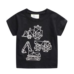 ジャンプメートル到着動物プリント3Dコットン少年女の子Tシャツベビー服夏の子供ティーズトップス210529