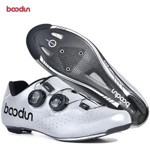 Rowerowe obuwie rowerowe buty do siebie blokujące się włókno węglowe podeszwy odblaskowe Ultra-Light Racing Triathlon Equipment