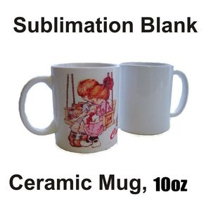 10 Unzen Sublimationsrohlinge Becher Persönlichkeit Thermotransfer Keramikbecher Weiße Wassertasse Partygeschenke Trinkgeschirr FY4483