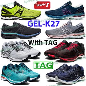 2021 Yeni Koşu Ayakkabıları Jel K27 Erkek Kadın Sneakers Klasik Kırmızı Kireç Zest Siyah Mako Mavi Platin Saf Gümüş Üçlü Beyaz Erkek Eğitmenler