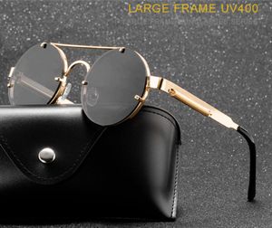 Sunglasses Fashion Punk Round Frame Women's And Men 's Spring Leg Design Glasses Street Style Focus