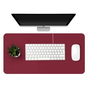 Large Artificial Desk Mat Mouse Pad Double-Faced PU Leather Pattern Table Mat,900*430mm, 800*400mm