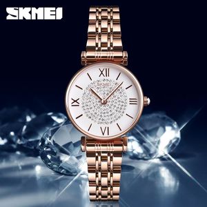 Orologi da polso SKMEI Orologio da donna con temperamento semplice di marca alla moda Starry Wishing Diamond scintillante da donna impermeabile 1533