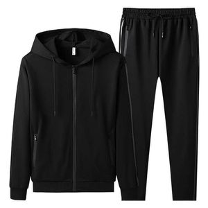 Nuova Primavera Autunno Uomo Casual Tracksuit Two Piece Set Mens Sport Giacca Giacca + Pantaloni Sweatsuit Maschio Abbigliamento sportivo maschio Abbigliamento Y0831