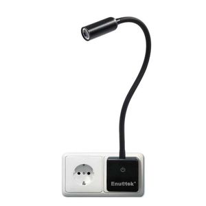 Faretto da parete a LED dimmerabile plug-in Lampada da lettura a LED flessibile con presa di corrente Illuminazione bianca naturale Versione normale 210724