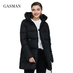 Gasman Pink Fashion Warm Women's Winter Jackets Kvinnor Hooded Down Parka Outwear Coat Kvinna Puffer Jacka Plus Storlek 011 211216