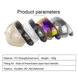 오토바이 헬멧 W 안경 3 스냅 3/4 헬멧 방패가있는 Torc T50 빈티지 모토 y4ua