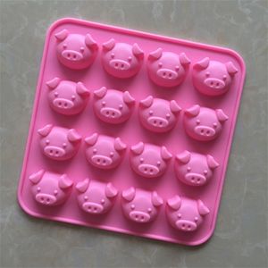 Acheter Moule De Silicone 16 Trous Mignonne Tete De Cochon En Forme De Moules De Chocolat Bricolage Piggy Gateau Moule A La Main Savon Moules Za6674 De 1 13 Du Perfumeliang Fr Dhgate Com