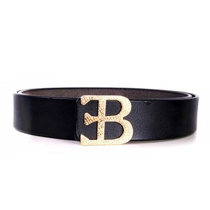 B-type Men's Belt Leather Versatile Classic Pure Cow Leather Buckle Belt Jeans Belt