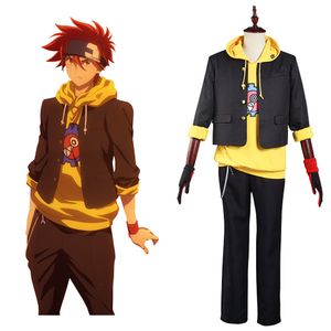 High Quality Anime SK8 the Infinity Reki Cosplay Hoodie with Hat Wig for Halloween Party