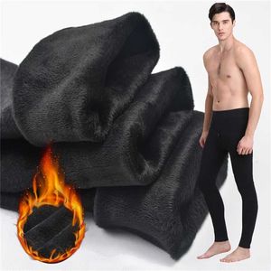 Wholesale fleece thermal wear resale online - Thermal underwear for Men winter Long Johns thick Fleece leggings wear in cold weather big size XL to XL