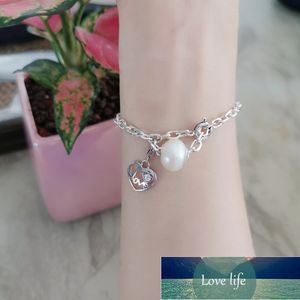 Feines Armband aus 925er-Sterlingsilber, Perlen-Charm-Armbänder für Damen