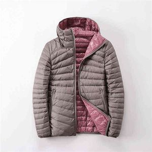 Bang Brand Women Duck Coats Ultra Light Down Gooking Женщины Ложины Двухборочные Обратимые Куртки Женские Ветровки 21130