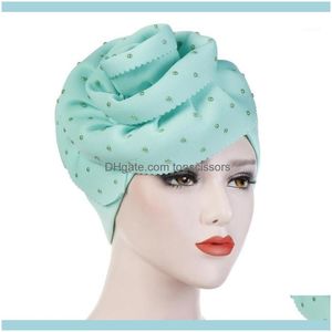 Zubehör Werkzeuge Produktehelisopus Perlen Übergroße Blumen Frauen Muslim Turban Hut 7 Farben Baumwolle Kappe Kopf Ers Hijab Haar Zubehör1 Tropfen