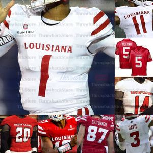 Benutzerdefinierte Louisiana Ragin' Cajuns College-Football-Trikots Charles Tillman Levi Lewis Trey Ragas Elijah Mitchell Peter LeBlanc