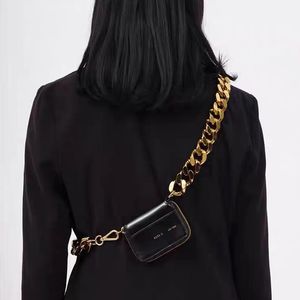 KARA Designers Women 2021 New Thick Metal Thick Chain Bag BLACK BIKE WALLET Shoulder Handbags Mini Small Chest Bags Coin Purse INS Wholesale