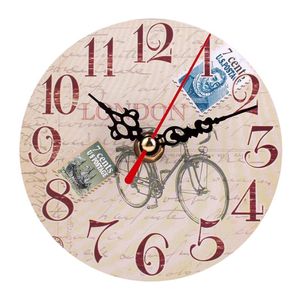 Zegary ścienne drewniane okrągłe zegar wiszący vintage craft 3d Mute na domowy wystrój świąteczny