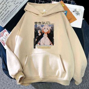 Anime Tokyo Reveners Hoodie Homens / Mulheres Solto Aesthetic Manjirou Bonjeiro Impresso Moletom Moda Moda Outono Inverno Streetwear Y0820