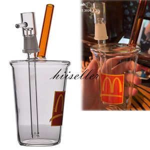 Mcdonald's Glass Bubbler Hookahs Water Bongs Smoking Glasses Pipe Oil Rigs nail Dabber Unique Bong With 14mm Joint