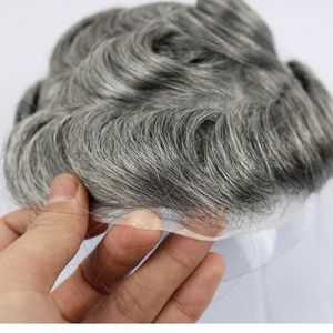 2021 high quality Thin Skin Toupee for Men Men's Hair Pieces Replacement System 1B65 Color Human Haiir Mens Wig Fashion casual