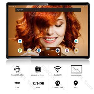 Global Version Android 9.0 10 Inch Tablet PC Octa Core 3GB+64GB ROM 5MP WIFI A-GPS 2.5D Tempered Glass 1280*800 IPS 4G Tablets11