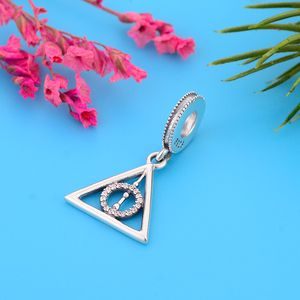 Fashion 925 Sterling Silver Deathly Hallows Dangle Charms Beads Fit Original Snake Charm Bracelet DIY Jewelry Making berloque Q0531