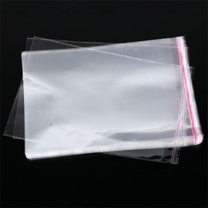 100 pz / lotti richiudibili cellophane opp poly bags spessa chiara chlothes abbigliamento confezione pacchetto sacchetto di stoccaggio busta regalo wrap