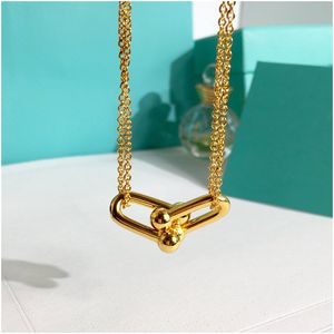 Stainless Steel Heart-shaped Necklace Short Female Jewelry Gold Titanium Heart Pendant Necklaces for Women with Box with Stamp