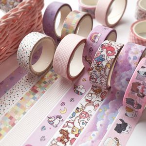 Mohamm 1Pcs Kawaii Cartoon Decoration Tape Paper Washi Masking Tape Creative Scrapbooking Stationary School Supplies