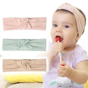 Weiches, bequemes elastisches Haarband für Babys, modisch, handgefertigt, geknotet, gestreift, Stirnband für Neugeborene, Kopfbedeckung, Kinder-Accessoires