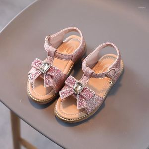 Sandals Little Girl Shoes Bow Tassels Kids Toddler Baby Korean Child Girls Princess Open Toe Beach Non-slip Soft Sandale