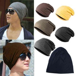Men Women Beanie Solid Color Hip-hop Slouch Unisex Knitted Cap Winter Hat Beanies Casual Women's Hat Gorras Mujer 2018 Y21111