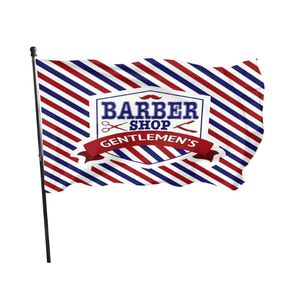 Emblem av Barber Shop 3 'x 5'ft flaggor Utomhusbanners 100D Polyester Hög kvalitet med mässingsgrommets