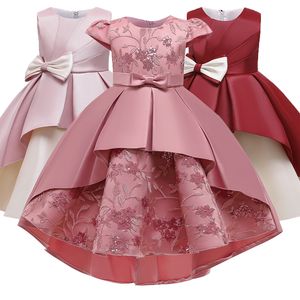 Urodziny suknia ślubna Tutu Princess Dress Cekiny Kwiat Dziewczyny Dzieci Odzież Dla Dzieci Dla Dzieci Ubrania 210303
