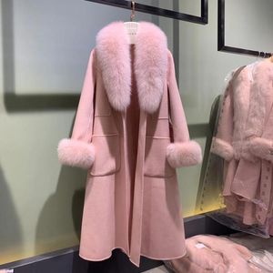 Wholesale wool wrap coat for sale - Group buy Women s Jackets CX G T A Real Fur Shawl Collar And Cuffs Cashmere Wool Long Women Coat Overcoat With Belt