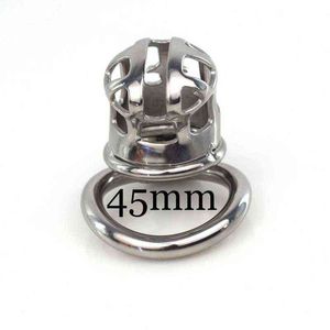 NXY Cockrings 2021 Short Style 304 Stainless Steel Male Chastity Device Small Cock Cage with Lock Ring Sex Toy Adult Men 18+ 1124