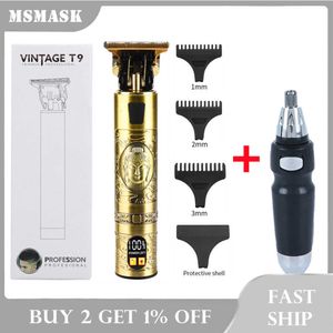 Nose Hair Trimmer + Electric Hair Clipper Professional Electric Shaver Beard Barber Hair Cutting Machine Rechargeable Razor P0817
