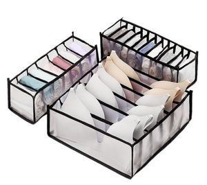 Dormitory Closet Organizer For Underwear Socks Home Cabinet Divider Storage Box Scarf Bra Storage Foldable Drawer Organizer Box257N