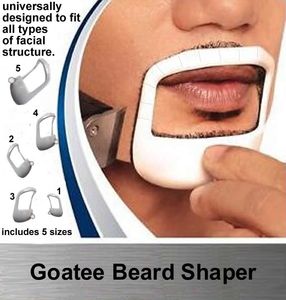 새로운 남자 도구 템플릿 가이드 디자인 콧수염 수염 Goatee 면도 셰이퍼 스타일 턱수염 빗 완벽한 모양 스타일링 도구 5pcs / 세트