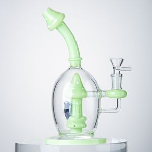 Unique Bong Heady Glass Hookah Water Pipes Bongs Mushroom Showerhead Perc Percolator Smoking Oil Rigs WP2192