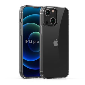 Transparente Clear TPU Acrílico Casos de Telefone Rígido para iPhone 13 12 Mini 11 Pro Max XR XS 7 8 Plus Samsung S21 S20 Note20 Ultra A12 A32 A72 A52 1.5mm Espessura