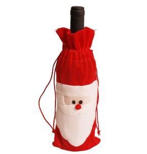 2021 Nuovo Babbo Natale Babbuini regalo Decorazioni natalizie Vino rosso Bottiglia Bottiglia Borse Xmas Santa Champagne Borsa per vino Dono Natale 31 * 13 cm