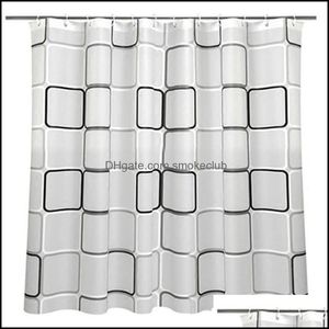 Shower Curtains Bathroom Aessories Bath Home & Garden 0.8M*1.8-1.8*2M Peva Waterproof Curtain Liner Translucent Luxury With 12 High Quality